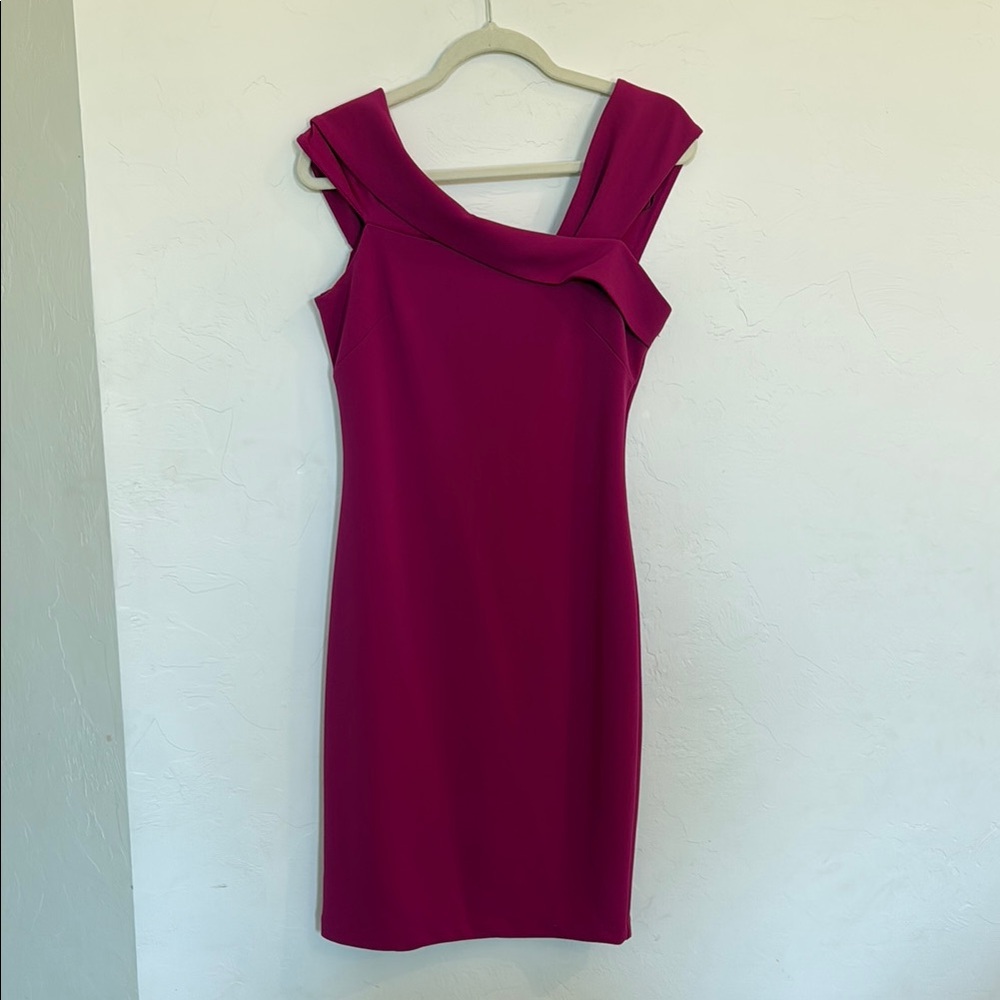 Vince Camuto Elegant Magenta Sleeveless Dress